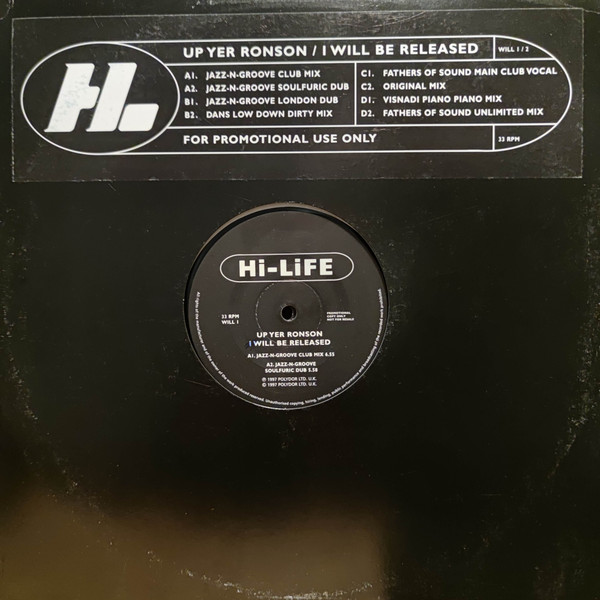 Up Yer Ronson - I Will Be Released | Polydor (WILL 1/2) - main