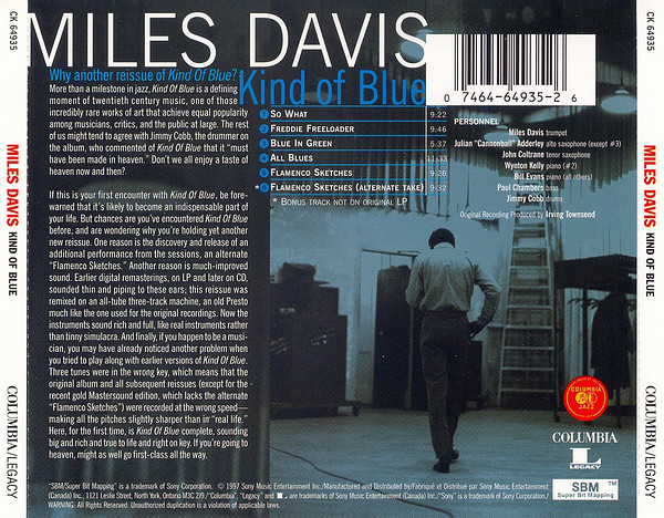 Miles Davis - Kind Of Blue [CD] | Columbia (CK 64935) - 3