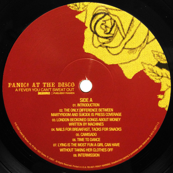 Panic! At The Disco - A Fever You Can't Sweat Out [Vinyl] | Decaydance (552015-1) - 3
