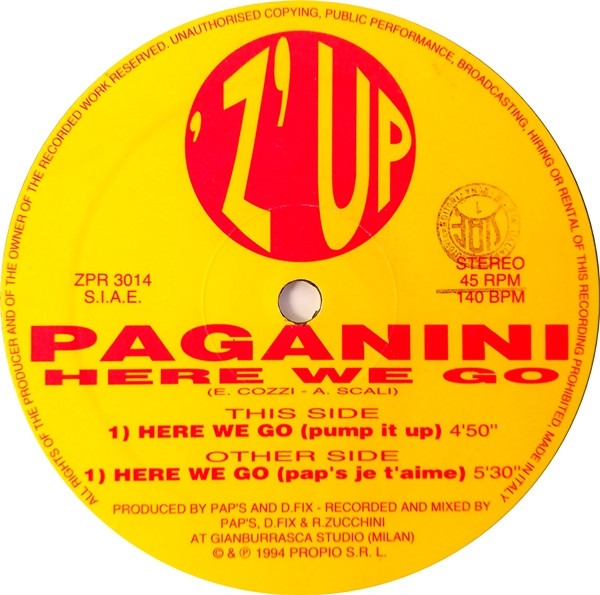 Giorgio Paganini - Here We Go | 'Z'UP (ZPR 3014) - 2