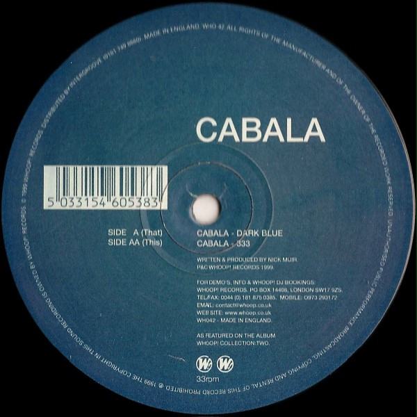 Cabala - Dark Blue | Whoop! Records (WH042) - main