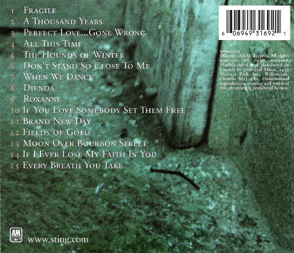 Sting - ...All This Time | A&M Records (0694931692) - 2 Sting - ...All This Time | A&M Records (0694931692) - 2