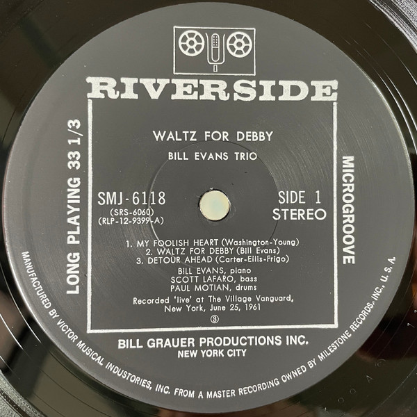 The Bill Evans Trio - Waltz For Debby | Riverside Records (SMJ-6118) - 4 The Bill Evans Trio - Waltz For Debby | Riverside Records (SMJ-6118) - 4