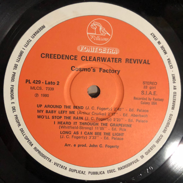 Creedence Clearwater Revival - Cosmo's Factory | Fonit Cetra (PL 429) - 3