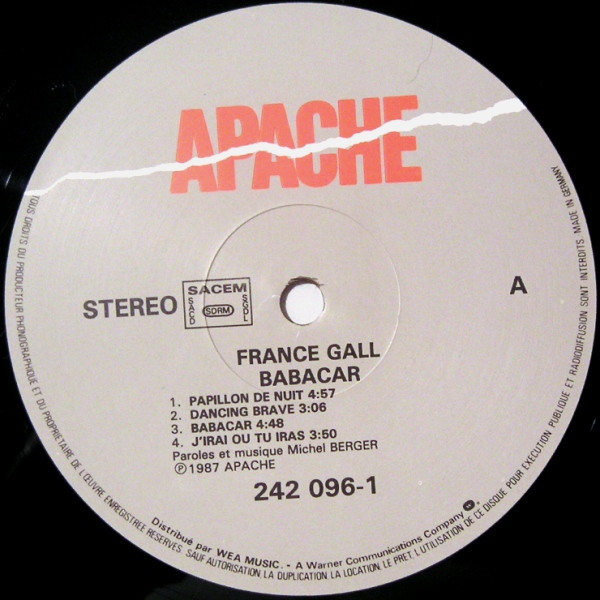 France Gall - Babacar | Apache (242 096-1) - 3
