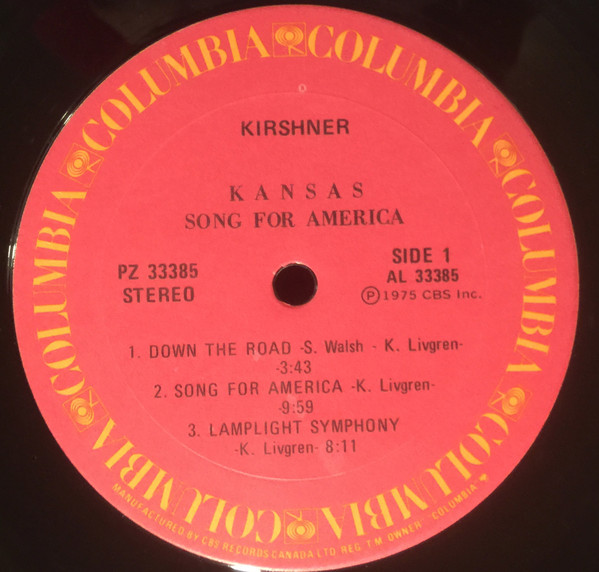 Kansas - Song For America | Columbia (PZ 33385) - 3 Kansas - Song For America | Columbia (PZ 33385) - 3