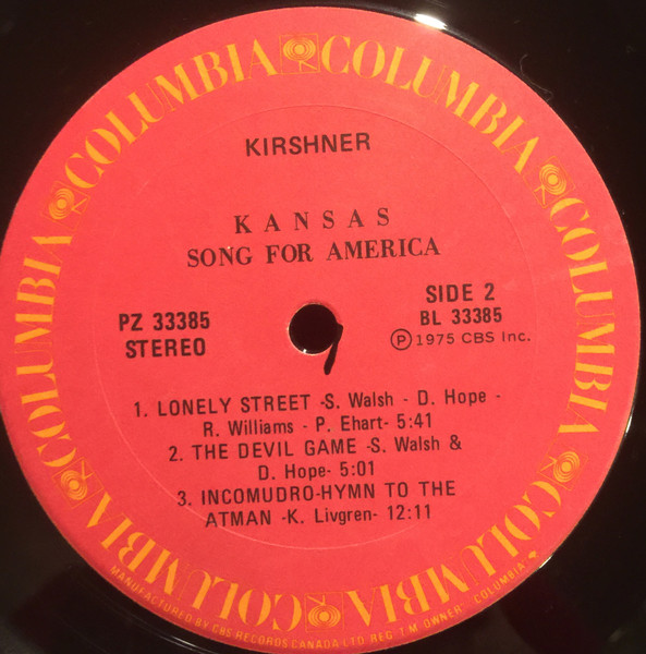 Kansas - Song For America | Columbia (PZ 33385) - 4 Kansas - Song For America | Columbia (PZ 33385) - 4