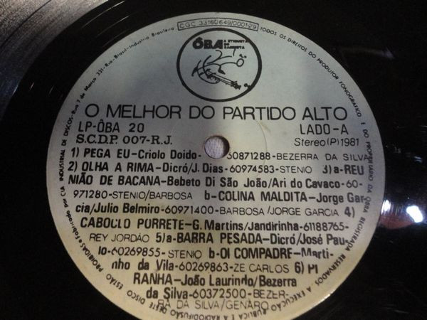 Bezerra Da Silva - Bezerra Da Silva E Os Partideiros Nota 10: O Melhor Do Partido Alto | Ôba (ÔBA-20) - 3 Bezerra Da Silva - Bezerra Da Silva E Os Partideiros Nota 10: O Melhor Do Partido Alto | Ôba (ÔBA-20) - 3