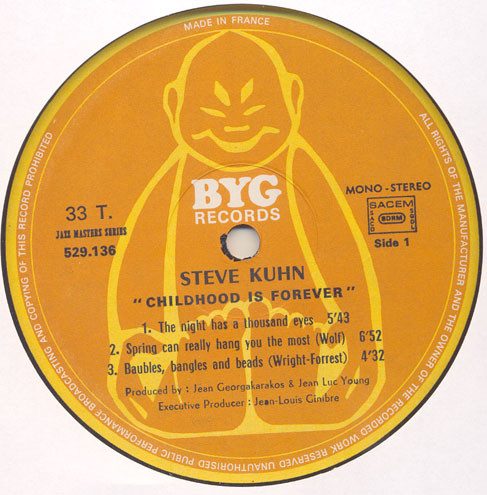 Steve Kuhn - Childhood Is Forever | BYG Records (BYG 529136) - 3 Steve Kuhn - Childhood Is Forever | BYG Records (BYG 529136) - 3