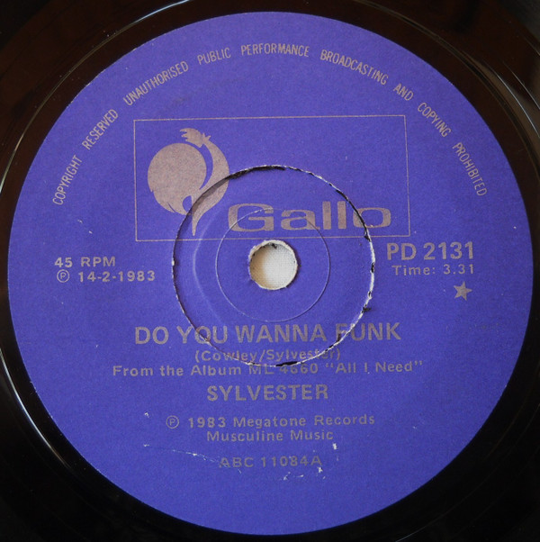 Sylvester - Do You Wanna Funk / Don't Stop | Gallo (PD 2131) - main
