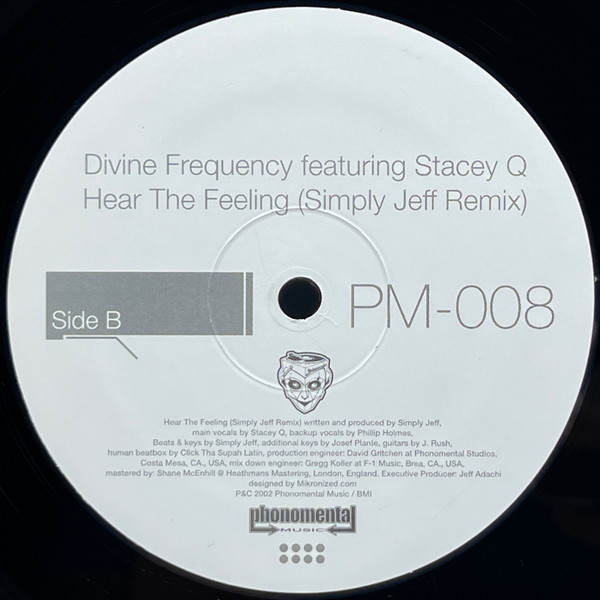 Divine Frequency Featuring Stacey Q - Hear The Feeling | Phonomental Music (PM-008) - 4