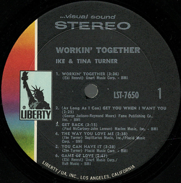 Ike & Tina Turner - Workin' Together | Liberty (LST-7650) - 3