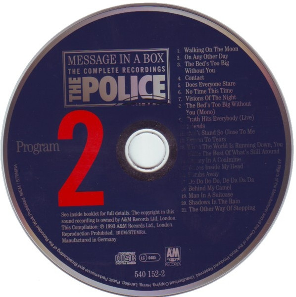 The Police - Message In A Box (The Complete Recordings) 1xCD Boxset | A&M Records (540 150-2) - 4