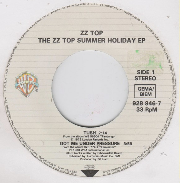 ZZ Top - The ZZ Top Summer Holiday E.P. | Warner Bros. Records (928 946-7) - 3 ZZ Top - The ZZ Top Summer Holiday E.P. | Warner Bros. Records (928 946-7) - 3