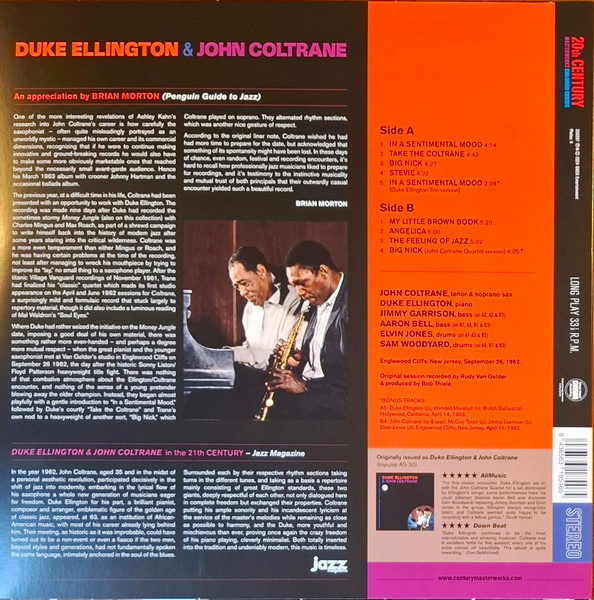 Duke Ellington , John Coltrane - Duke Ellington & John Coltrane | 20th Century Masterworks (350267) - 2