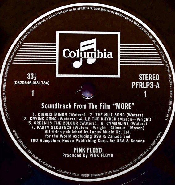 Pink Floyd - Soundtrack From The Film "More" | Pink Floyd Records (PFRLP3) - 3 Pink Floyd - Soundtrack From The Film "More" | Pink Floyd Records (PFRLP3) - 3