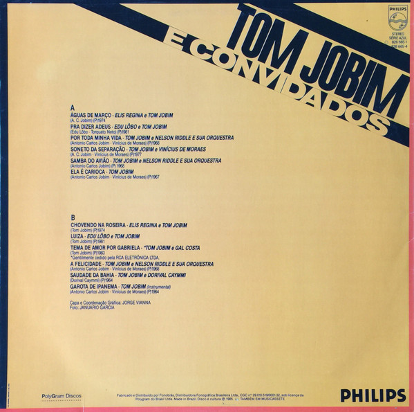 Antonio Carlos Jobim - Tom Jobim E Convidados | Philips (826 665-1) - 2 Antonio Carlos Jobim - Tom Jobim E Convidados | Philips (826 665-1) - 2