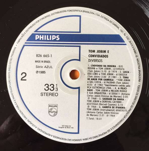 Antonio Carlos Jobim - Tom Jobim E Convidados | Philips (826 665-1) - 4 Antonio Carlos Jobim - Tom Jobim E Convidados | Philips (826 665-1) - 4