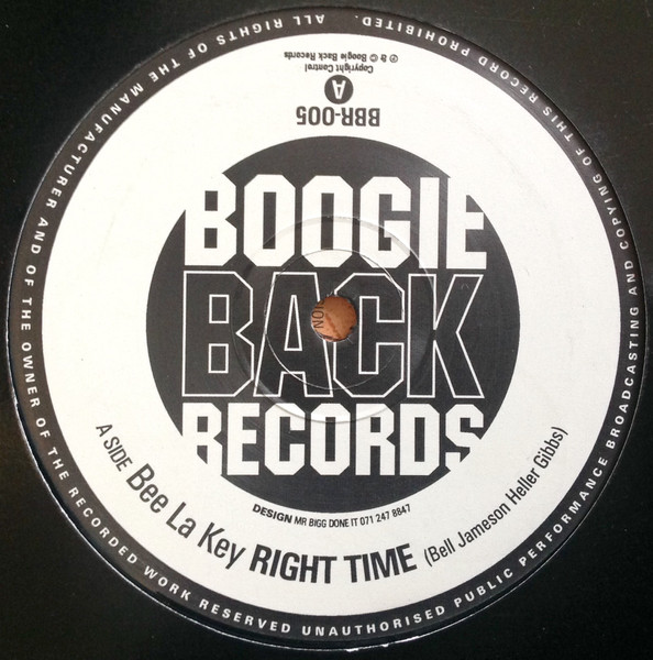Bee La Key - Right Time | Boogie Back Records (BBR-005)