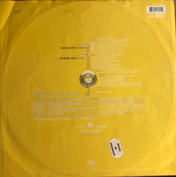 Masterboy - Show Me Colours | Club Zone (575 791-1) - 3