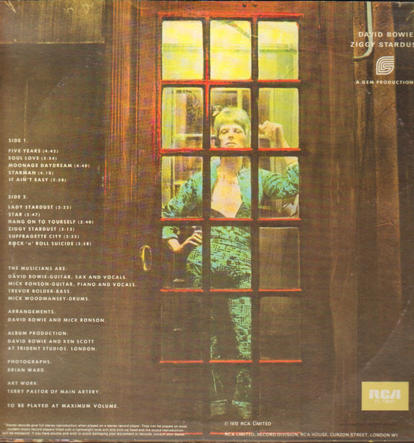David Bowie - The Rise And Fall Of Ziggy Stardust And The Spiders From Mars | RCA (YL 13843) - 2