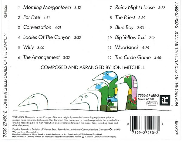 Joni Mitchell - Ladies Of The Canyon | Reprise Records (7599-27450-2) - 2