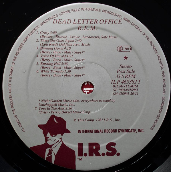 R.E.M. - Dead Letter Office / B-Sides Compiled | I.R.S. Records (ILP 465382 1) - 3