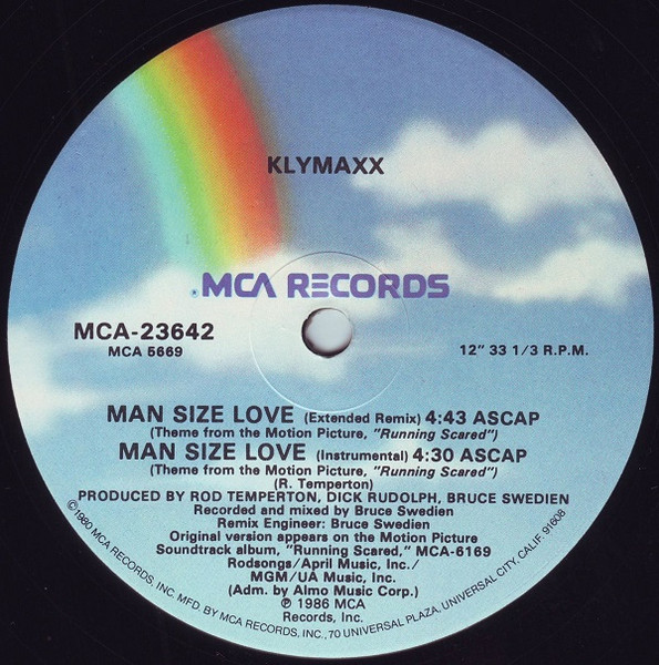 Klymaxx - Man Size Love (Theme From The Motion Picture, "Running Scared") (Remixes) | MCA Records (MCA-23642) - 3