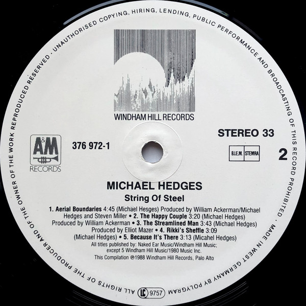 Michael Hedges - Strings Of Steel | Windham Hill Records (376 972-1) - 4 Michael Hedges - Strings Of Steel | Windham Hill Records (376 972-1) - 4