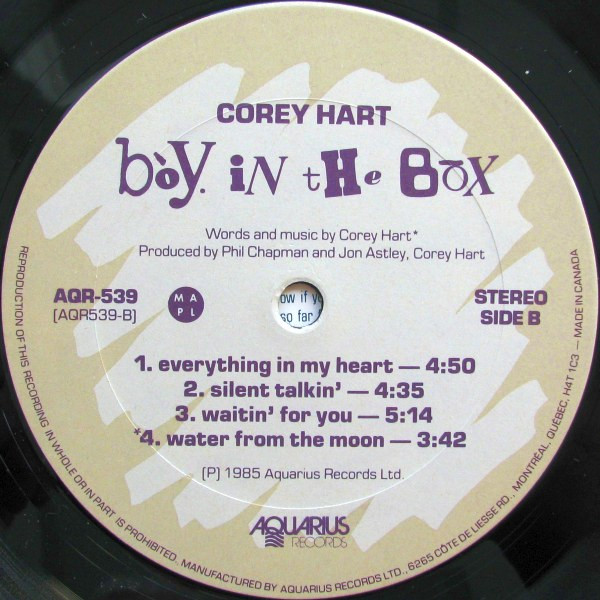 Corey Hart - Boy In The Box | Aquarius Records (AQR 539) - 4 Corey Hart - Boy In The Box | Aquarius Records (AQR 539) - 4