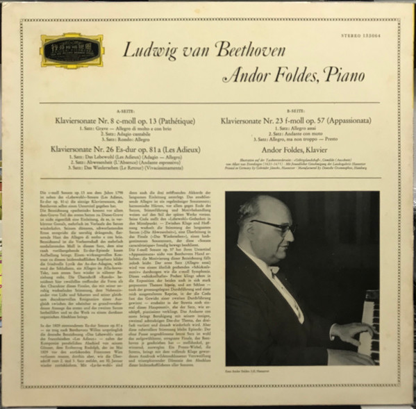 Ludwig Van Beethoven - Pathétique, Les Adieux, Appassionata | Deutsche Grammophon (135064) - 2