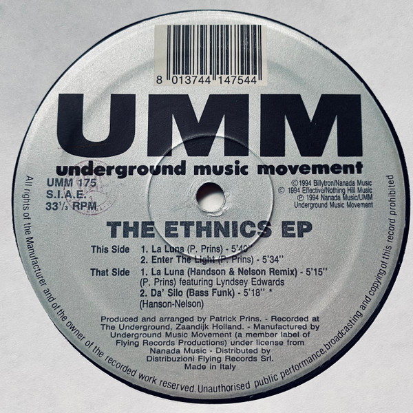 The Ethics - The Ethnics EP | UMM (UMM 175) - main
