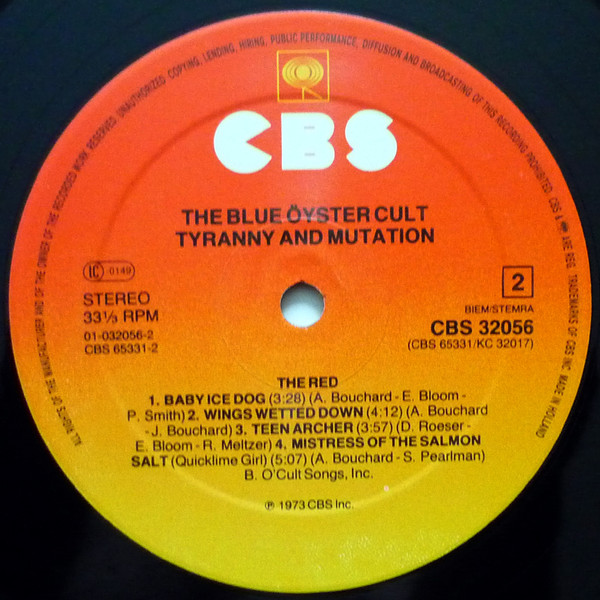 Blue Öyster Cult - Tyranny And Mutation | CBS (32056) - 4