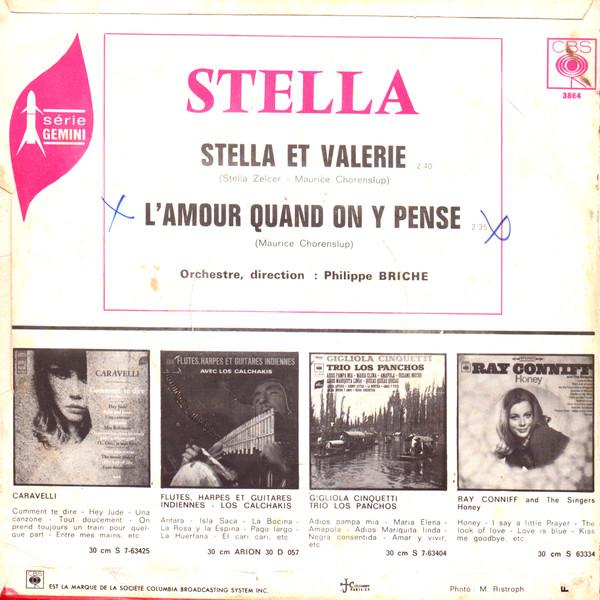 Stella - Stella Et Valérie / L'amour Quand On Y Pense | CBS (3864) - 2