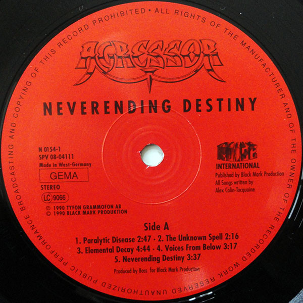 Agressor - Neverending Destiny | Noise International (N 0154-1) - 3