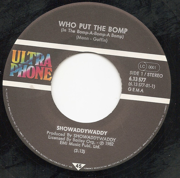 Showaddywaddy - Who Put The Bomp (In The Bomp-A-Bomp-A-Bomp) | Ultraphone (6.13 577) - 2 Showaddywaddy - Who Put The Bomp (In The Bomp-A-Bomp-A-Bomp) | Ultraphone (6.13 577) - 2