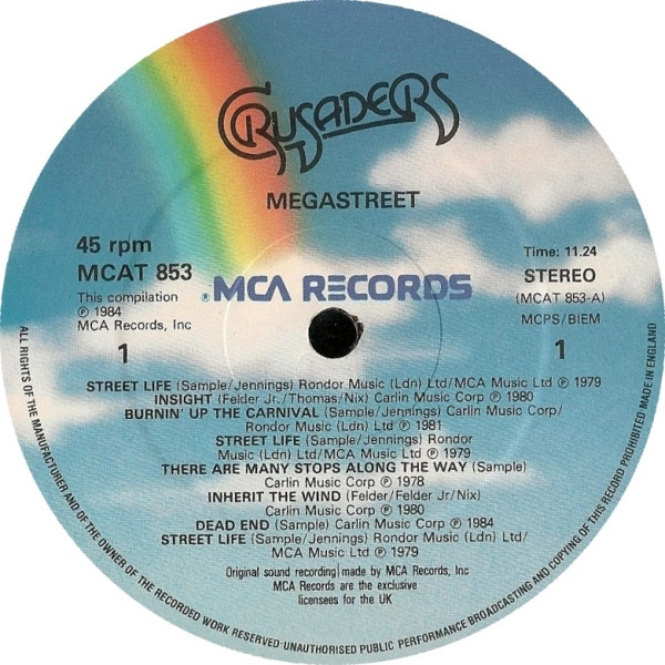 The Crusaders - Megastreet / Night Ladies | MCA Records (MCAT 853) - 3 The Crusaders - Megastreet / Night Ladies | MCA Records (MCAT 853) - 3