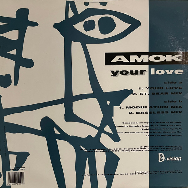 Amok - Your Love | D:vision Records (DV 090) - 2 Amok - Your Love | D:vision Records (DV 090) - 2