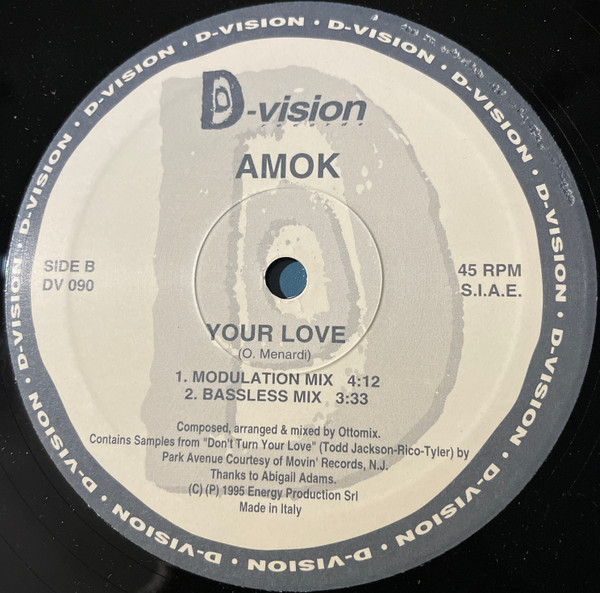 Amok - Your Love | D:vision Records (DV 090) - 3 Amok - Your Love | D:vision Records (DV 090) - 3