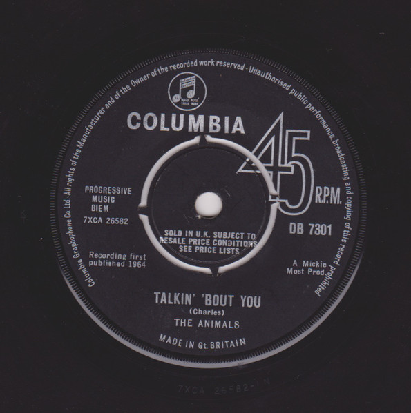 The Animals - The House Of The Rising Sun | Columbia (DB 7301) - 2
