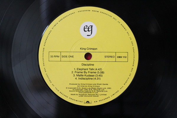 King Crimson - Discipline | EG (2302 112) - 3