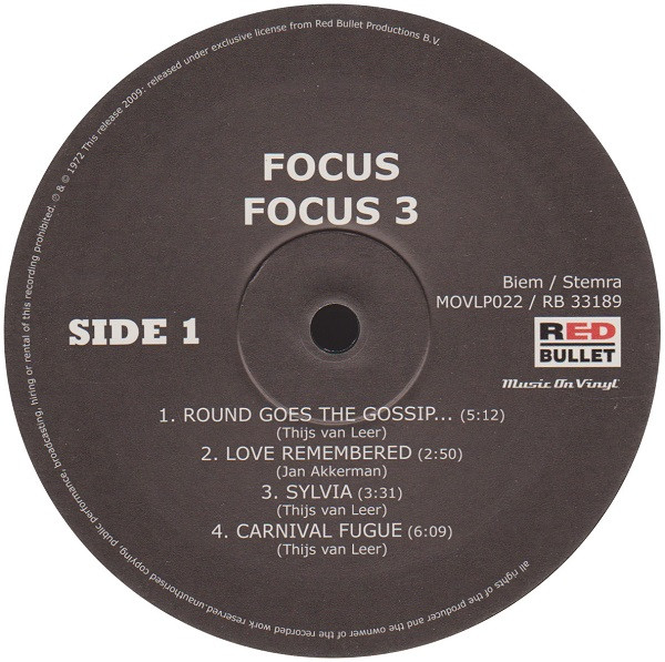 Focus - Focus 3 | Music On Vinyl (MOVLP022) - 3