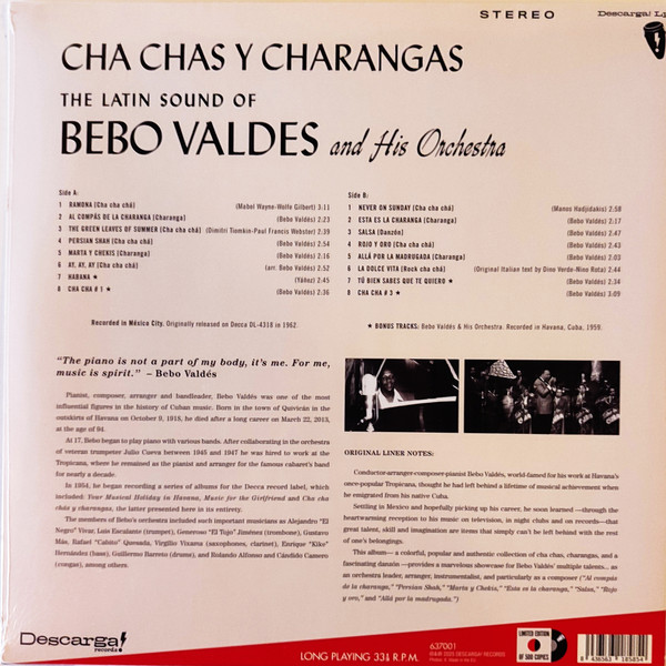 Bebo Valdes Y Su Orquesta - Cha Chas Y Charangas (The Latin Sound Of Bebo Valdes And His Orchestra) | Descarga! (637001) - 2 Bebo Valdes Y Su Orquesta - Cha Chas Y Charangas (The Latin Sound Of Bebo Valdes And His Orchestra) | Descarga! (637001) - 2
