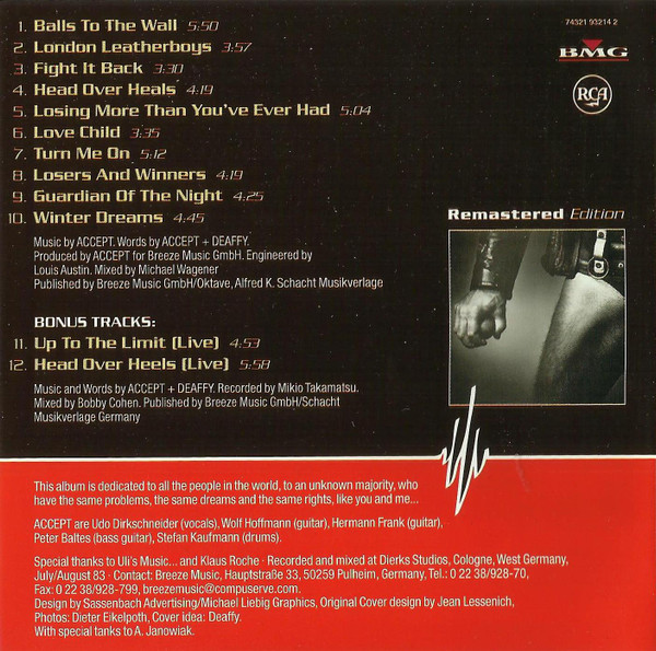 Accept - Balls To The Wall | RCA (74321 93214 2) - 2 Accept - Balls To The Wall | RCA (74321 93214 2) - 2