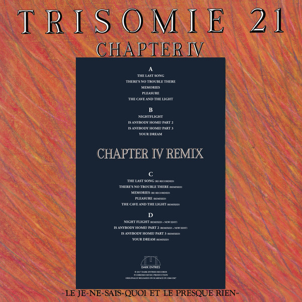 Trisomie 21 - Chapter IV ~ Le Je-Ne-Sais-Quoi Et Le Presque Rien ~ | Dark Entries (DE-195) - 2 Trisomie 21 - Chapter IV ~ Le Je-Ne-Sais-Quoi Et Le Presque Rien ~ | Dark Entries (DE-195) - 2