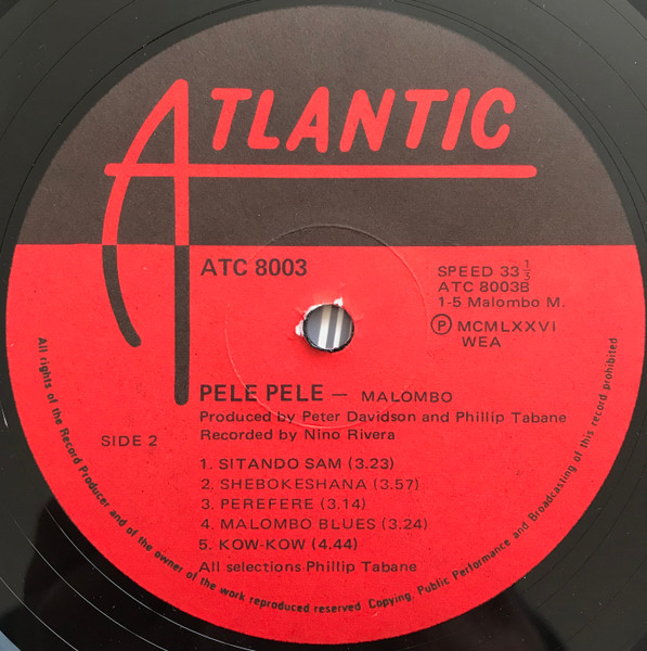 Malombo - Pele Pele | Atlantic (ATC 8003) - 4