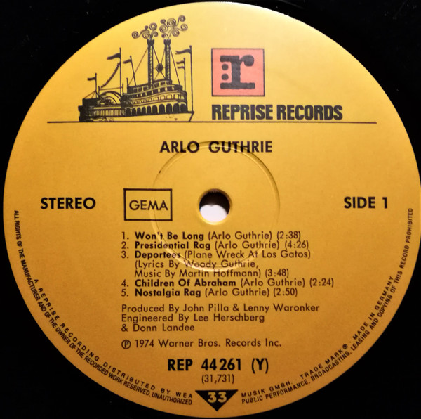 Arlo Guthrie - Arlo Guthrie | Reprise Records (REP 44 261) - 2