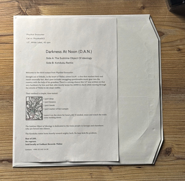 Darkness At Noon (D.A.N.) - The Sublime Object Of Ideology | Phyzikal (Phyzikal003) - main