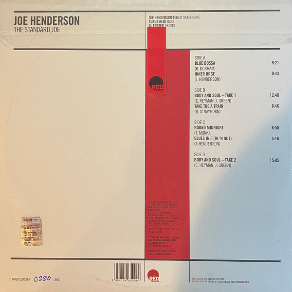 Joe Henderson - The Standard Joe | Red Record (RR 123248-1) - 2 Joe Henderson - The Standard Joe | Red Record (RR 123248-1) - 2
