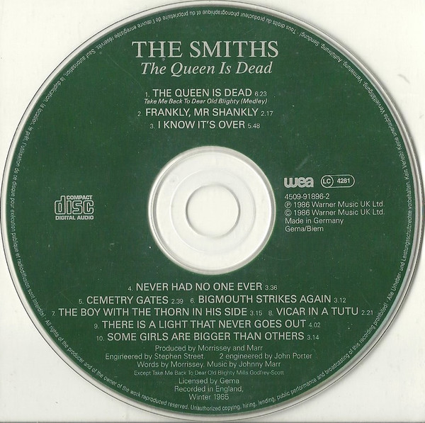 The Smiths - The Queen Is Dead | WEA (4509-91896-2) - 3